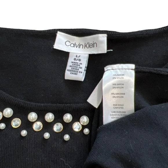 Calvin Klein Black Pearl Sweater Large - Picture 3 of 3